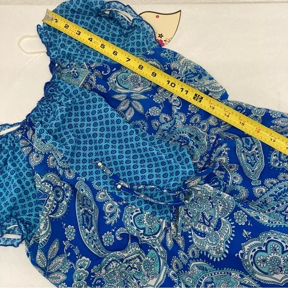 Speechless | Blue Sun Dress size 16 paisley print - Picture 8 of 13